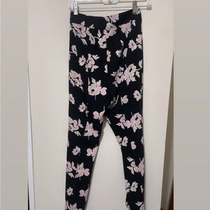 Cinq a Sept women’s pants with Black and Pink Floral Design